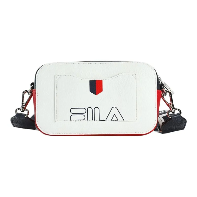 FILA Polyurethane PU Synthetic Leather Box Bag Shoulder Bag Crossbody Bag Extra Small Women's Standard White-3