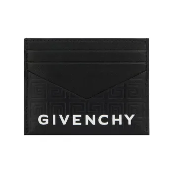 GIVENCHY 4G Leather Card Holder Card Holder Unisex Black