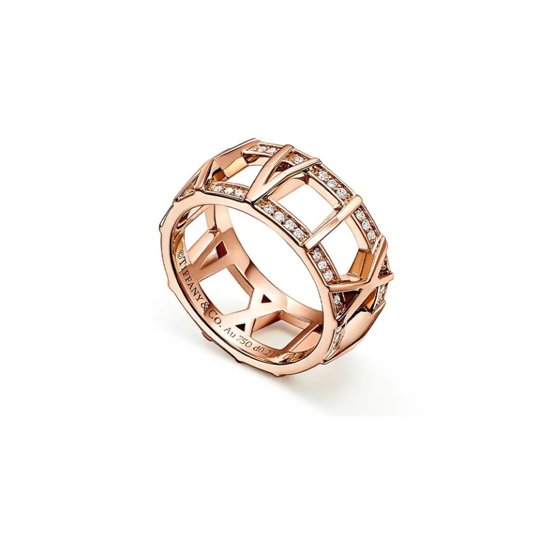 TIFFANY & CO. Diamond Rings Unisex Rose Gold-1