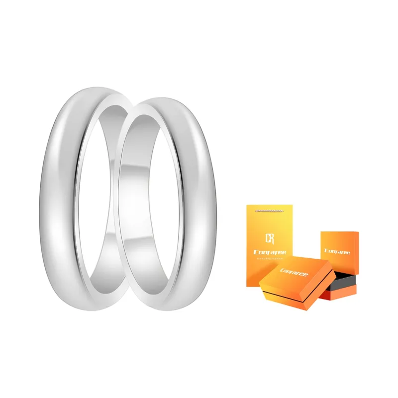 Cooraree Titanium Steel Rings Unisex-1