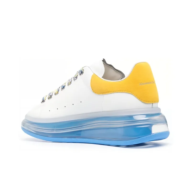 Alexander McQueen Clear Oversole Larry Sneakers 'White Blue Yellow' Women's-4