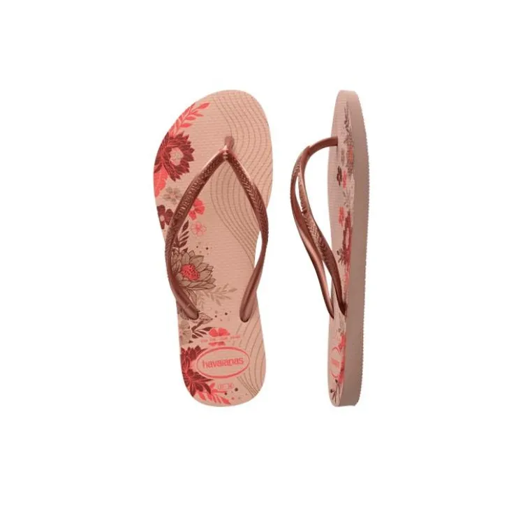 Havaianas Abrasion Resistant Flip Flops Women's Gold-4