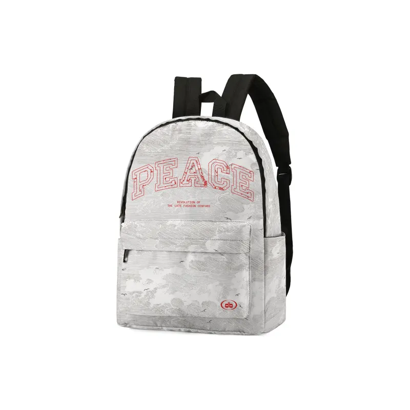 Soundbyte × ONRF Collaboration Polyester Students Backpack Regular Unisex White-2