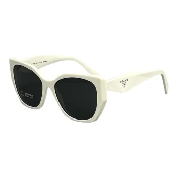 PRADA Irregular Shape Sunglasses Unisex White