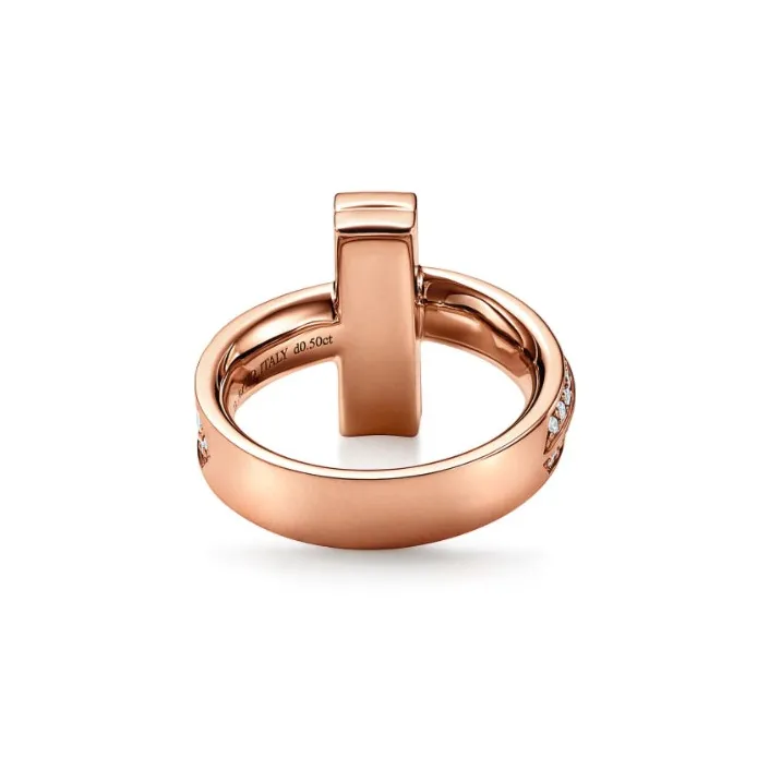 TIFFANY & CO. T Rings Women's Rose Gold-2