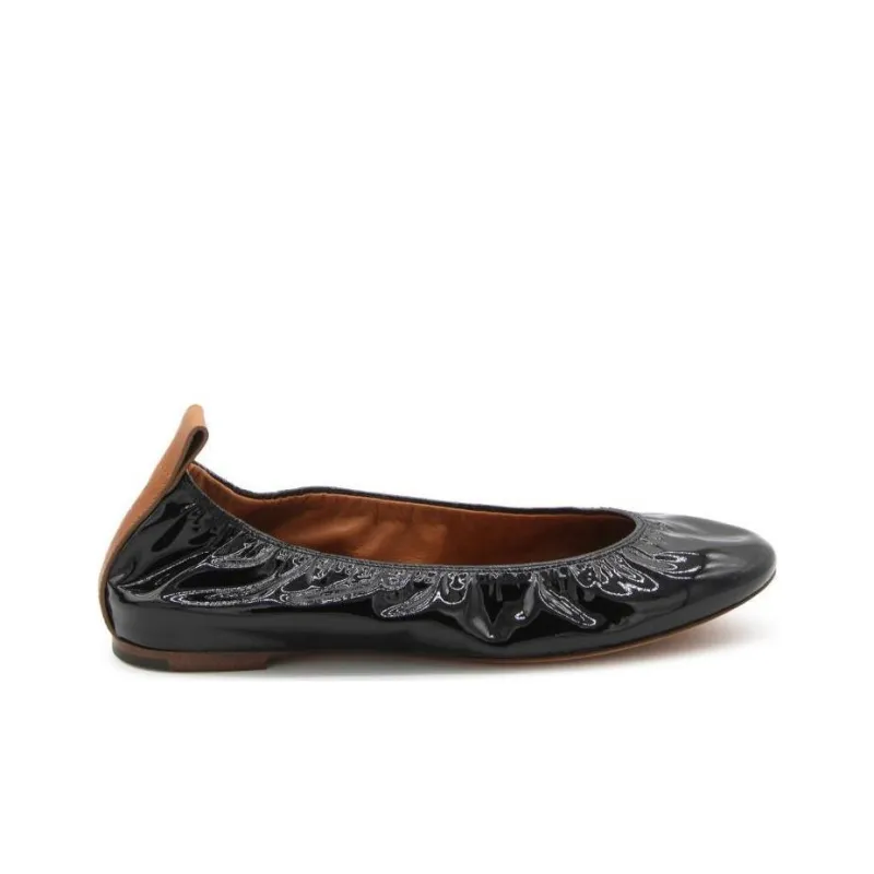 Lanvin Patent Leather Ballerina Shoes-4
