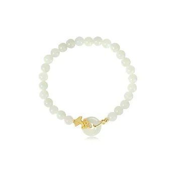 Xifeng Building Hetian Jade Bracelets Pale Greenish White Jade Women's