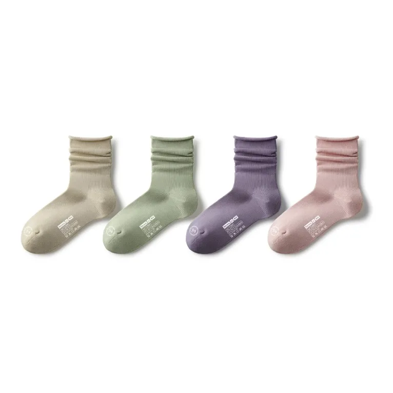 Bananain Mid Calf Socks Women's 4 Pack-7