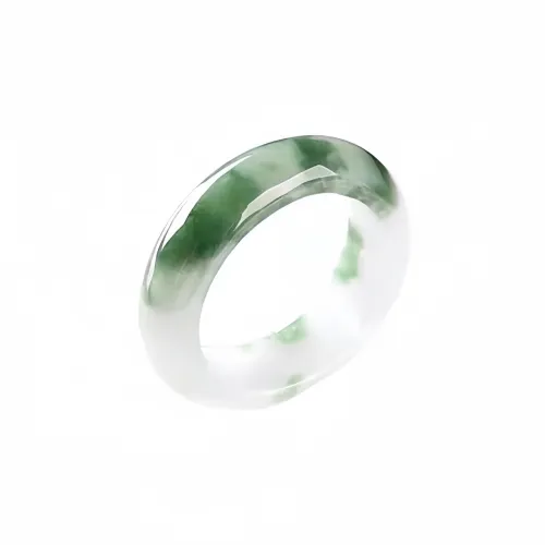 Lingxiang Yurun Bean Type Jadeite Rings Unisex
