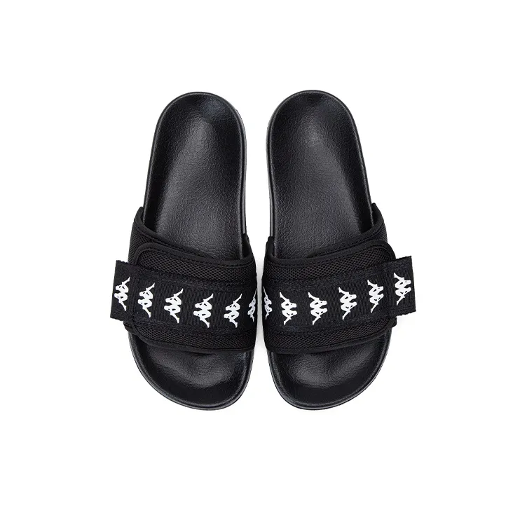 Kappa EVA Stitching Slip Resistant Slide Slippers Unisex Black-3