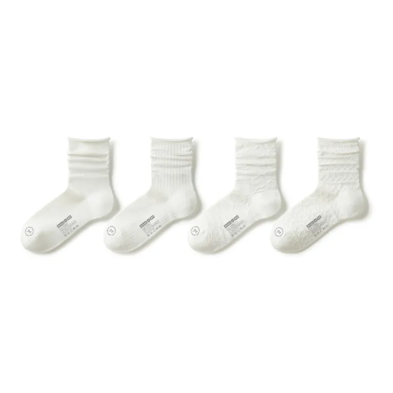 Bananain Mid Calf Socks Women's 4 Pack-0