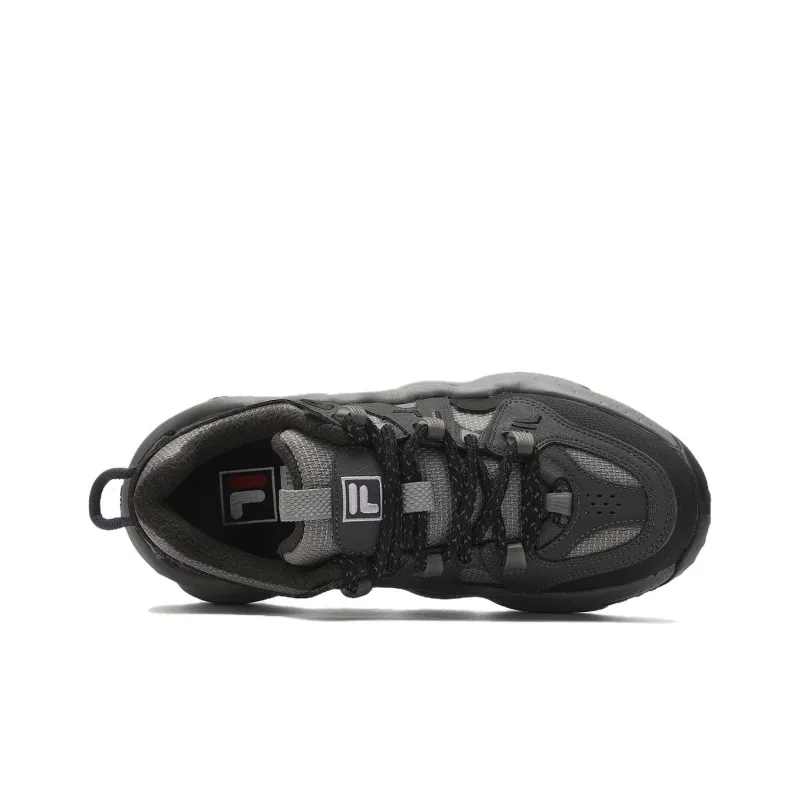 FILA Panini We Cushioning Anti Slip Wear Resistant Breathable Lightweight Coverage Low Top Chunky Sneakers Women's Gray-4
