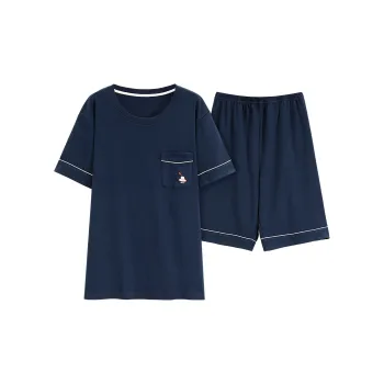 CAIHENGTONG Pajama Set Men's Navy Blue