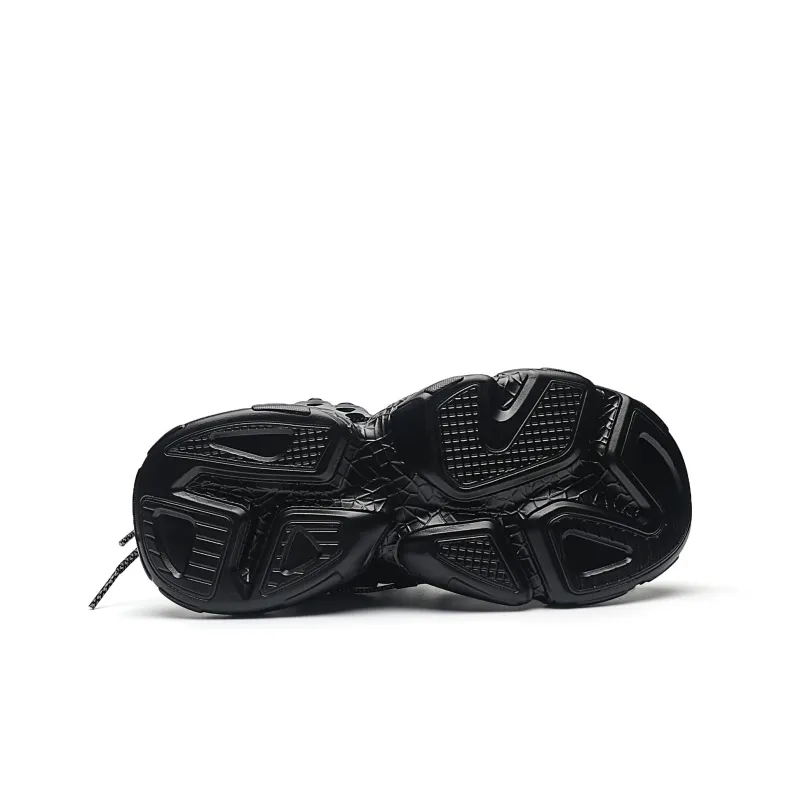 ORD Wear resistant Lightweight Breathable And Non slip. Low Top Chunky Sneakers Unisex Black-5