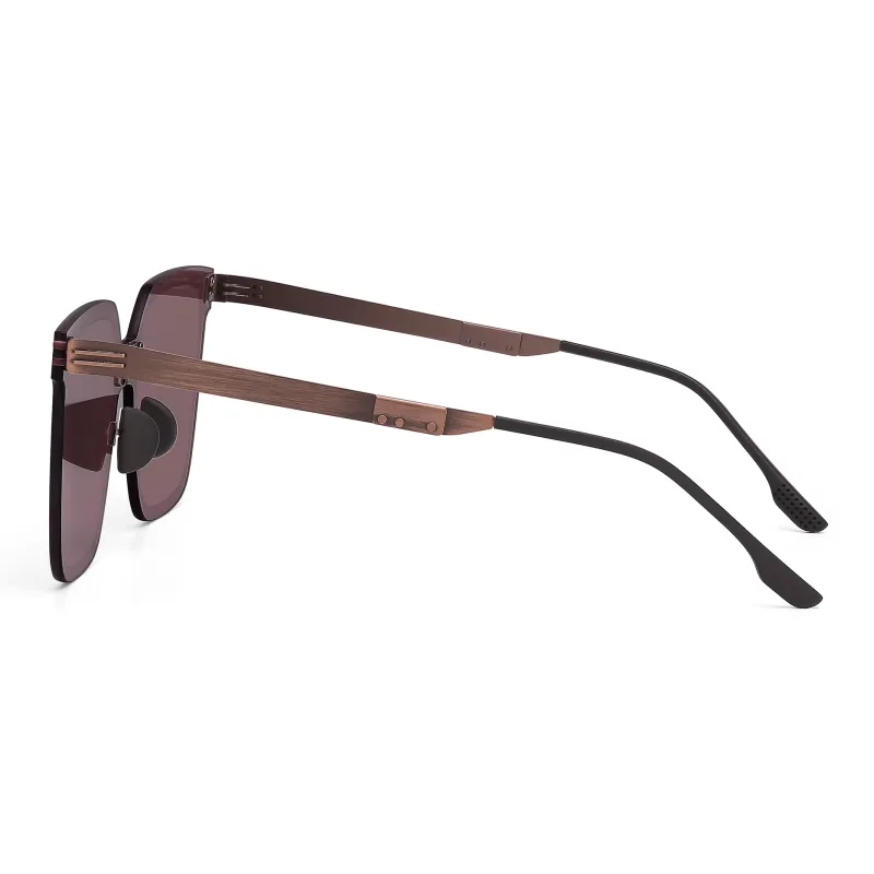 PULAIS Square Sunglasses Unisex Black-17
