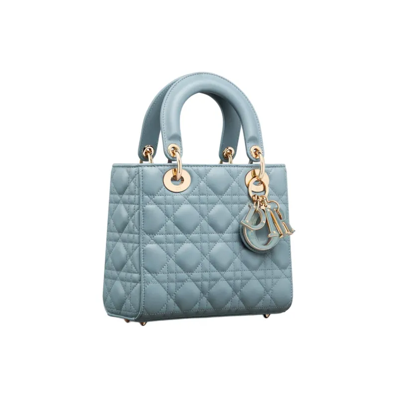DIOR Lady Dior Sheepskin Dior Bag Shoulder Bag Crossbody Bag Handbag Small Size Women's Sky Blue-2