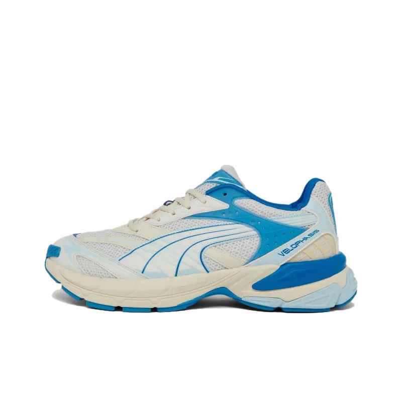 PUMA Velophasis Cushioning Wear Resistant Low Top Casual Shoes Men's Blue Beige-0