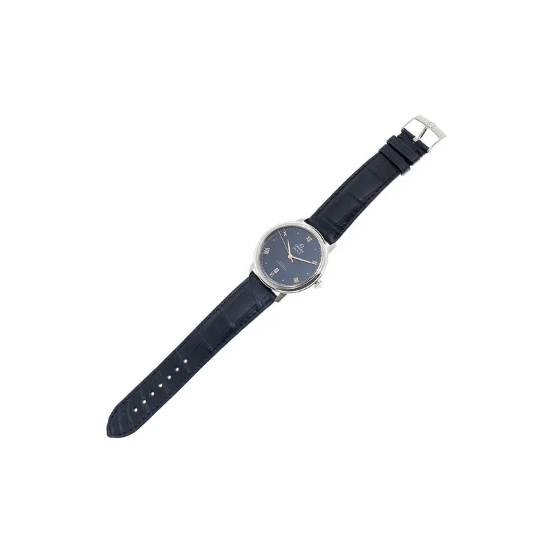 OMEGA Elegant Saucer Series Automatic Mechanical Movement Men's Watches Watch 39.5mm Blue Dial Stainless Steel Case-3