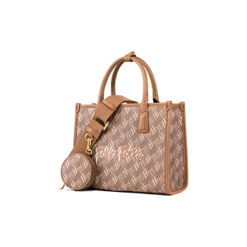 Folli Follie Cow Split Leather+PVC One Shoulder Handbag Women's Latte/Milk Coffee