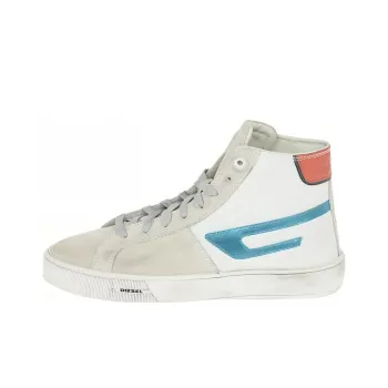 DIESEL High Top Stylish Skateboarding Shoes Men's Gray White