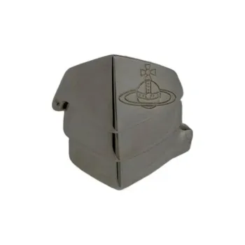 Vivienne Westwood 925 Sterling Silver Rings Unisex Gunmetal Gray