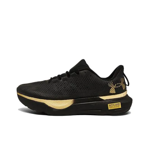Under Armour Infinite Pro Anti Slip Wear Resistant Low Top Running Shoes Men's Black Yellow