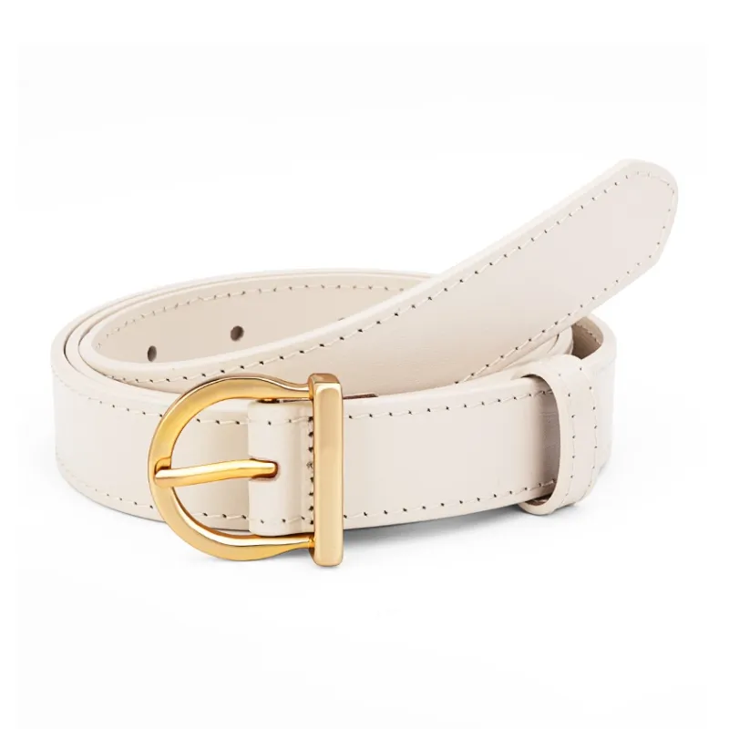 Cows Reign Horse Shoe Pin Buckle Top Grain Cow Leather Versatile Leather Belts Women's-6