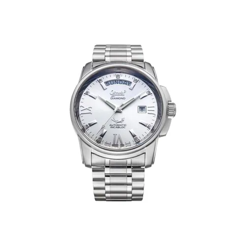 Love Qihua Mechanical Movement Men's Watches Clock Silver Dial 3360 08 1