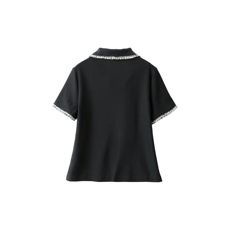 Huagaa T Shirts Women's Black-1
