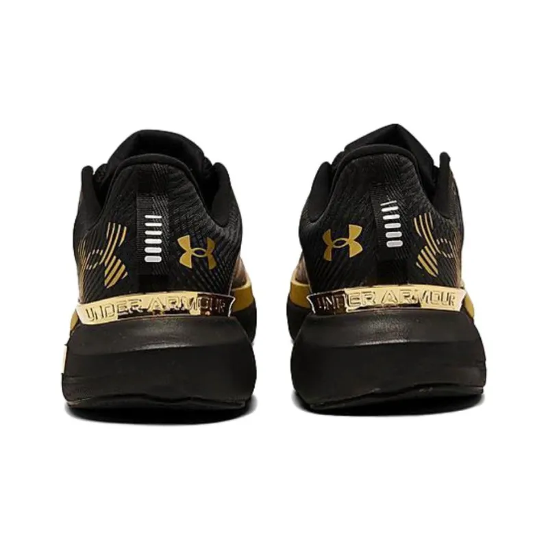Under Armour Infinite Pro Anti Slip Wear Resistant Low Top Running Shoes Men's Black Yellow-3