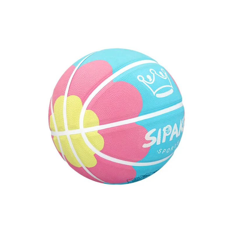 SIPAKESPORT Rubber Basketball Yellow Pink Blue Training Unisex-2