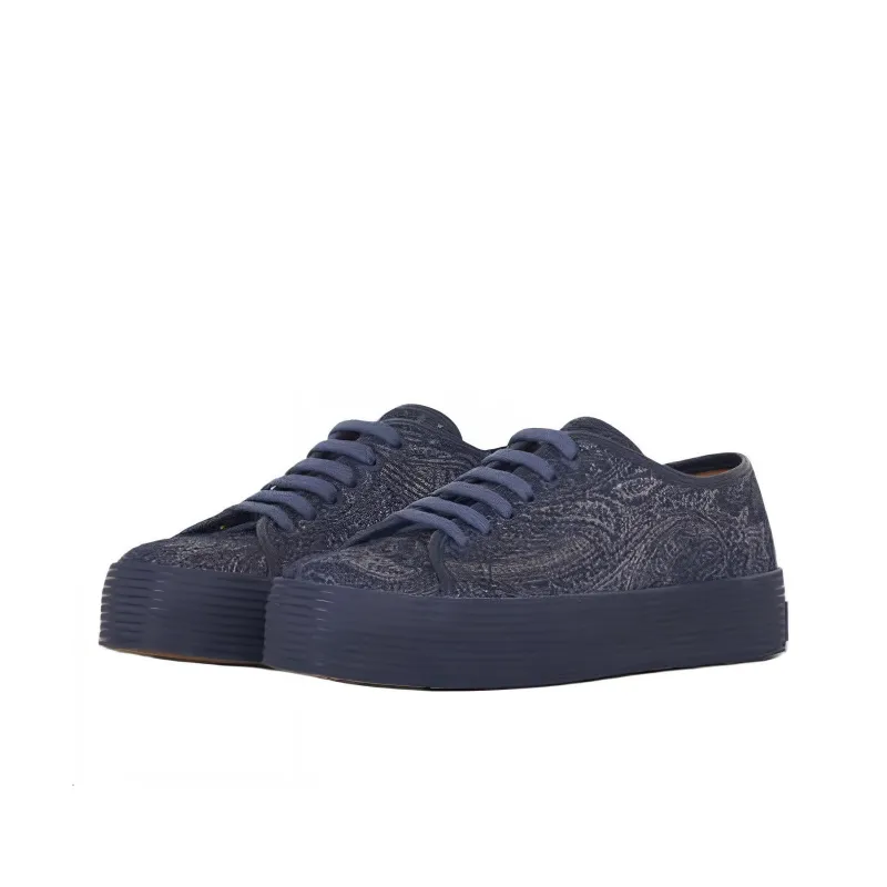 ETRO Paisley-print Denim Sneakers-3