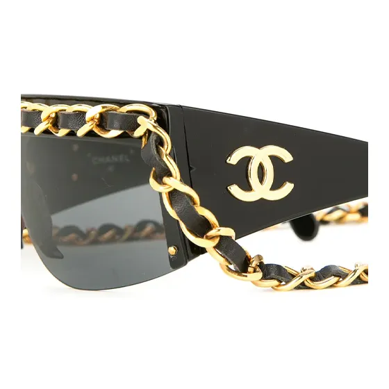 CHANEL Cc Chain Trim Sunglasses-2