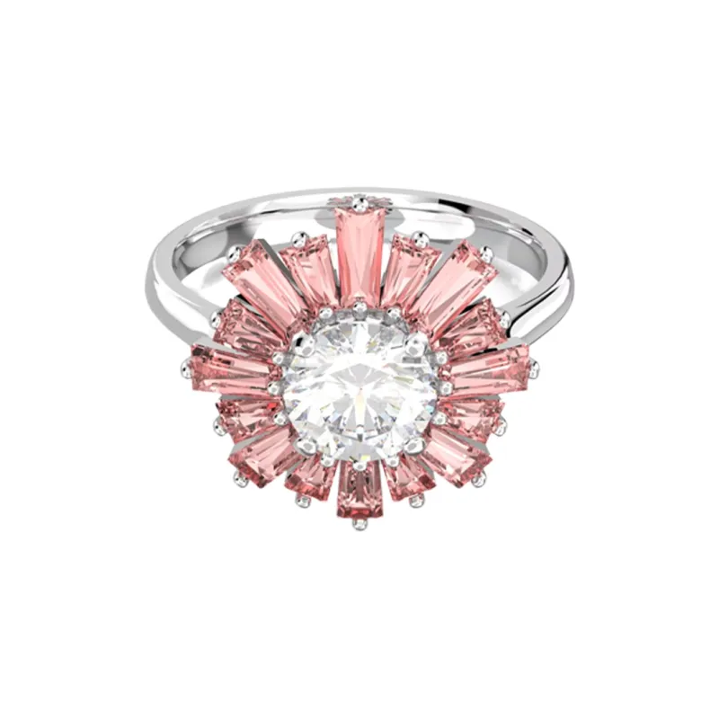 Swarovski Sunshine Synthetic Cubic Zirconia Rings Women's Pink-0