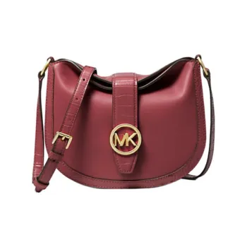 MICHAEL KORS Gabby Polyurethane Shoulder Bag Crossbody Bag Small Size Women's Black Cherry