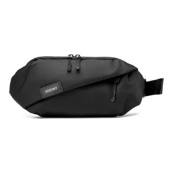JOSINY Nylon With Microfiber Crossbody Bag Regular Men's Black/Apricot