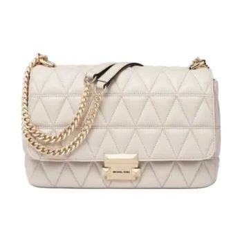 MICHAEL KORS Sloan Sheepskin Shoulder Bag Women's Milk White
