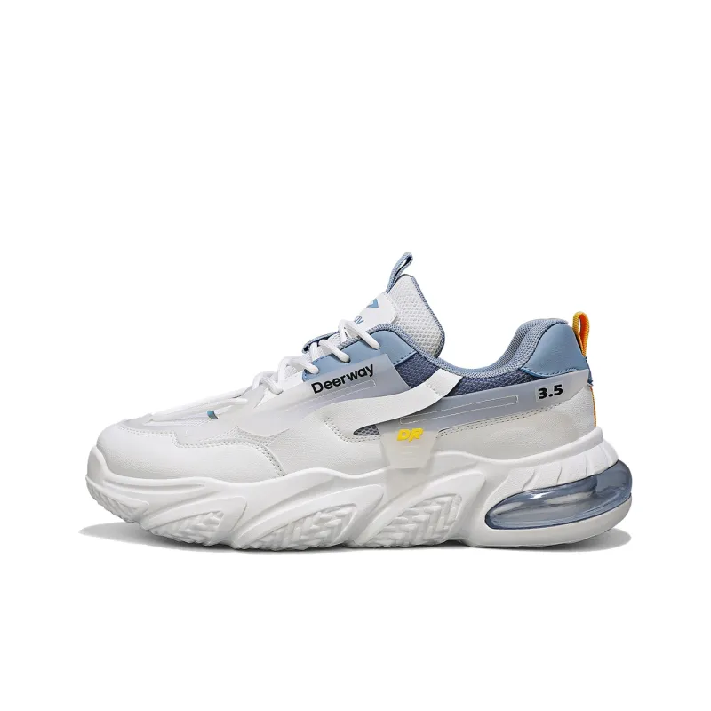 DEERWAY Cushioning Anti-Slip Wear-Resistant Breathable Coverage Balance Lightweight Low-Top Chunky Sneakers Men's-0