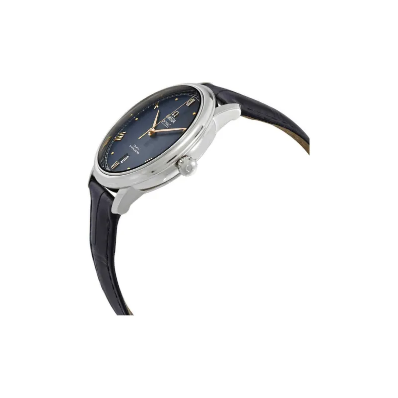 OMEGA Elegant Saucer Series Automatic Mechanical Movement Men's Watches Watch 39.5mm Blue Dial Stainless Steel Case-4