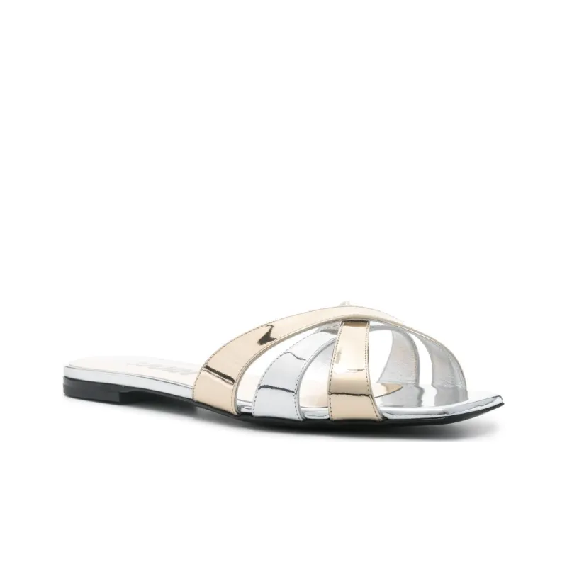3JUIN Caris Vegas Leather Slides Women's-2