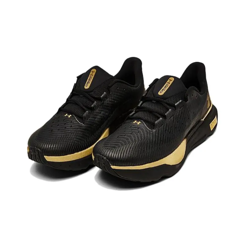 Under Armour Infinite Pro Anti Slip Wear Resistant Low Top Running Shoes Men's Black Yellow-1