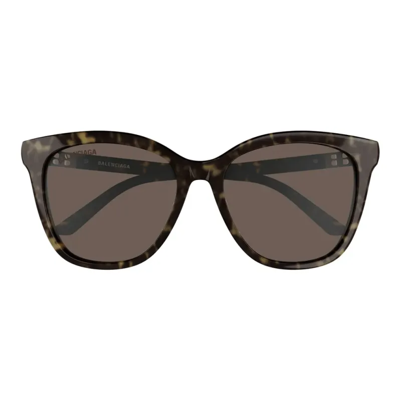 Balenciaga Acetate Square Sunglasses Women's Brown-1