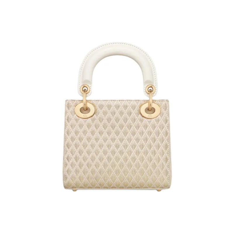 DIOR Jacquard Fabric Dior Bag Shoulder Bag Crossbody Bag Handbag Mini Women's Gold-2