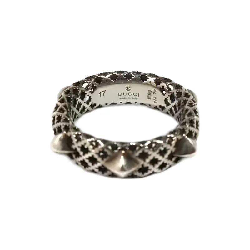 GUCCI Rings Unisex Distressed Silver-0
