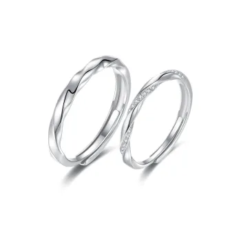 CARLHEIM S925 Silver Couple Couple Rings Unisex