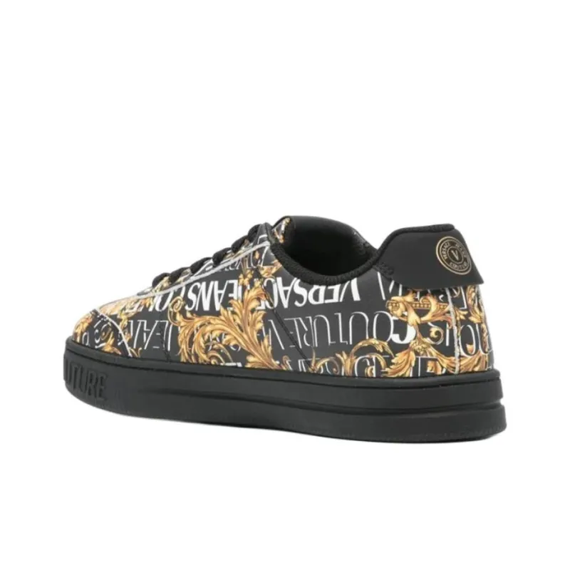 VERSACE JEANS COUTURE Barocco-print Leather Sneakers-3