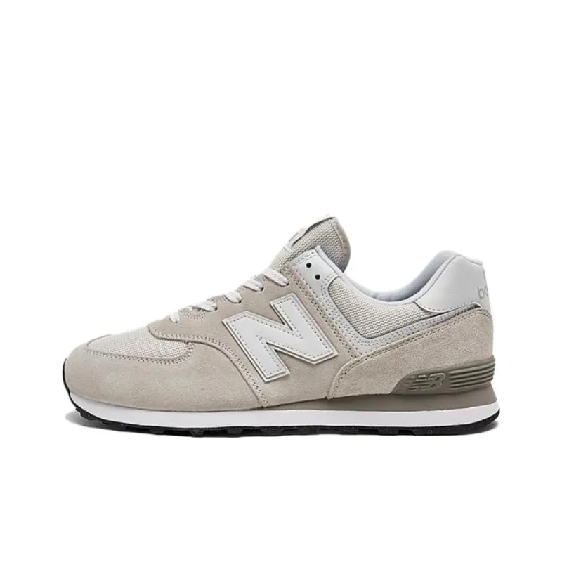 New Balance Abrasion Resistant Breathable Low Top Running Shoes Men's Gray White-0
