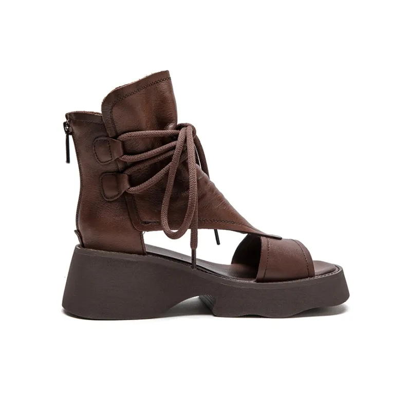 Yao Qia Roman Sandals 5cm Women's-11