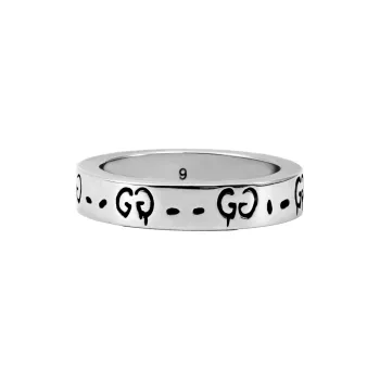 GUCCI 925 Sterling Silver Rings Unisex Silver