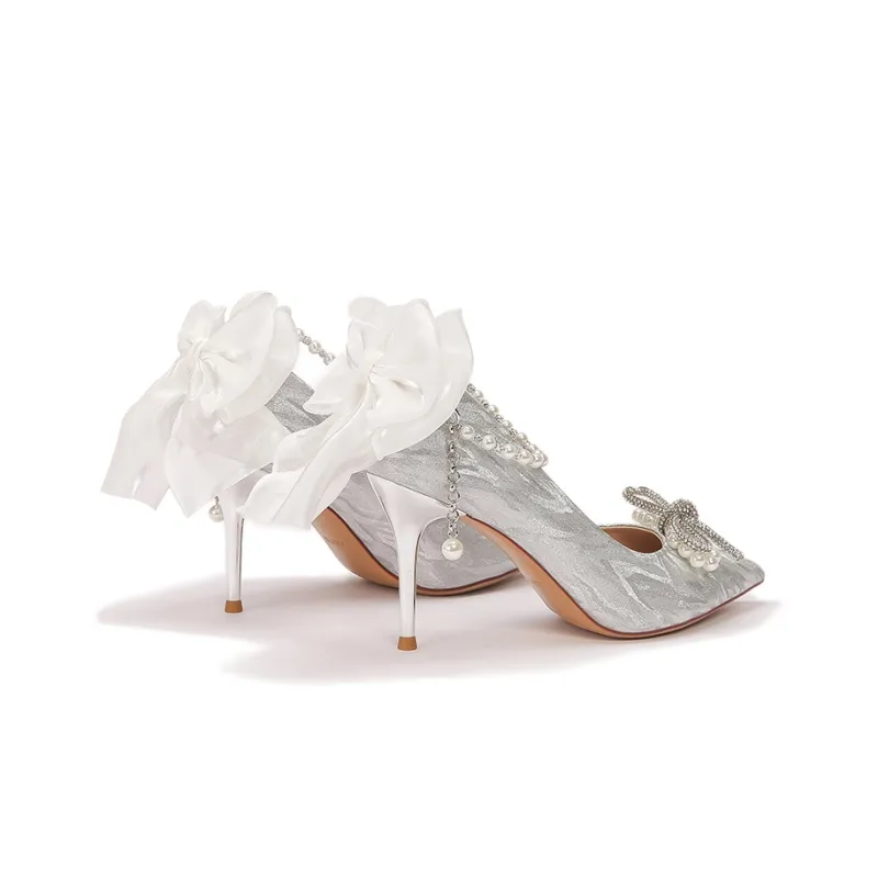 TADSW White Moonlight Collection Dream Of The Beloved Slim Heel High Heels 8.5cm Women's-19